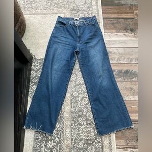 Favorite Daughter Medium Blue High-Rise Wide Leg Jeans